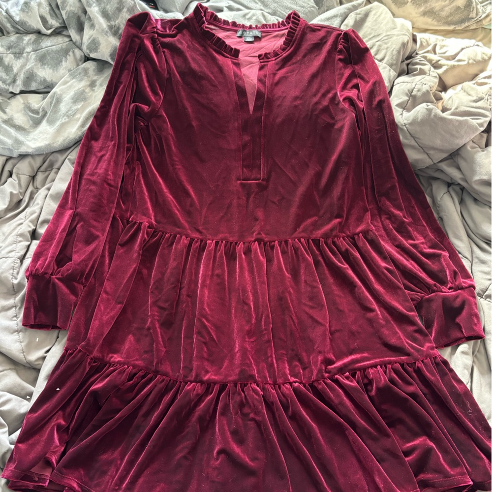 Red velvet dress